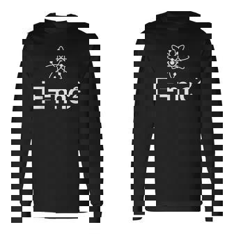 Fun EMc^2方程式 物理学 相対性 アトムロゴ EMc2 長袖Tシャツ - Kawaiitshirt